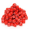 Red Dice w/Rounded Corners - 100 Pack
